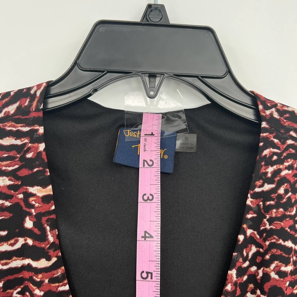 Just Taylor Women's Long Sleeve V-Neck Midi Dress Size 8 - Picture 6 of 9